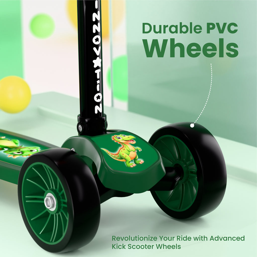SHIVRUDRA Kids 3-Wheel Kick Scooter | Adjustable Height | Foldable BABY Scooter for 75Kg Kids Scooter (Black, Pack of 1)